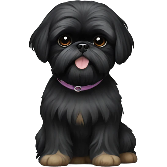 Black Shih tzu as  emoji