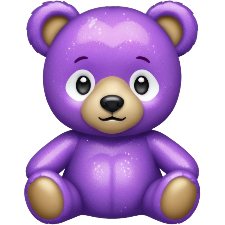 glitter purple and cian bear emoji