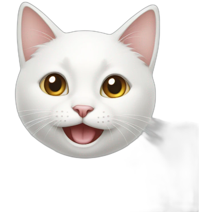 white-cat-Celebrating  emoji