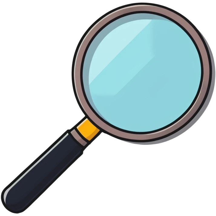 colorful magnifying glass emoji