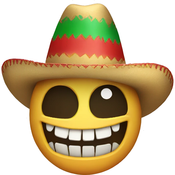 laughing emoji x skull emoji with mexican hat emoji