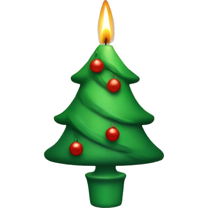 Christmas tree candle emoji