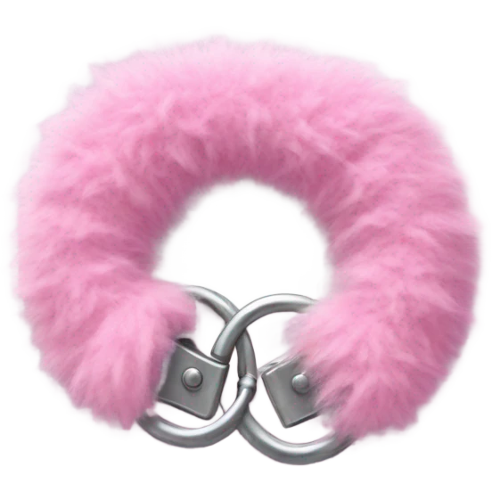 pink fluffy handcuffs emoji