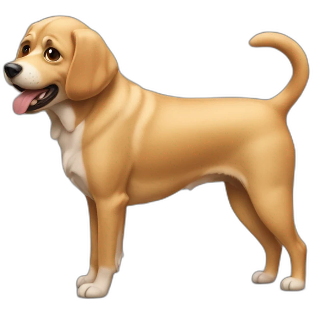 Chat sur un chien emoji