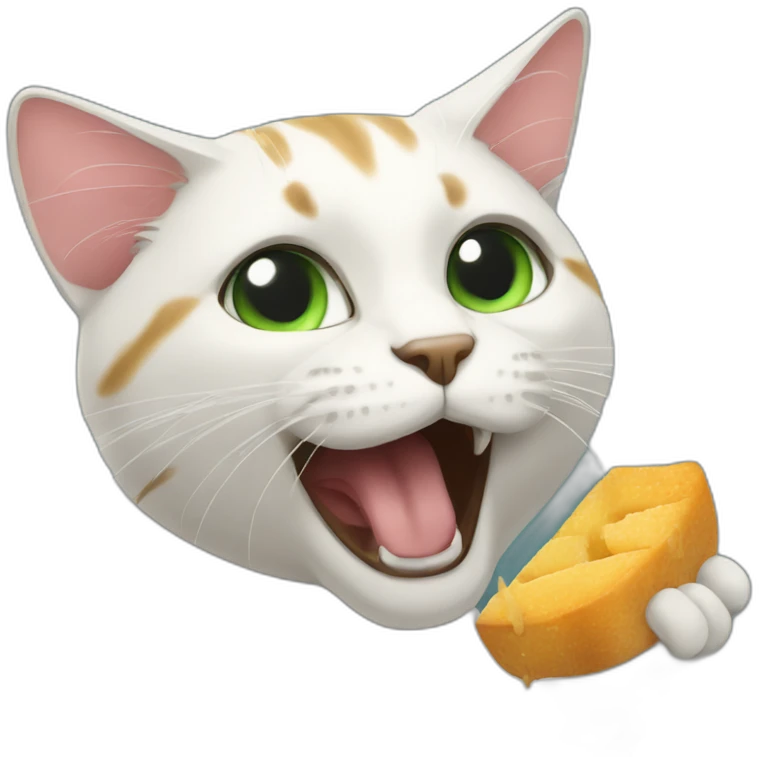 Cat eating snitchel emoji