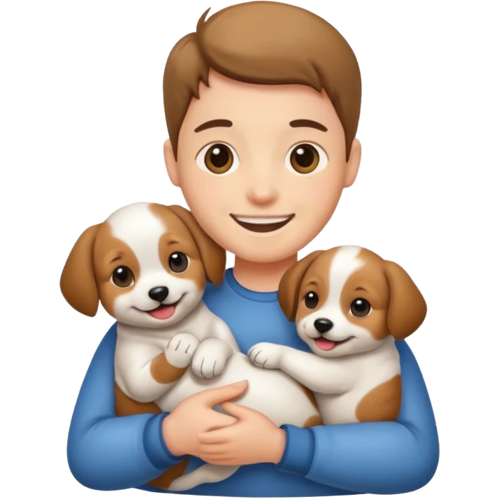 holding puppy emoji