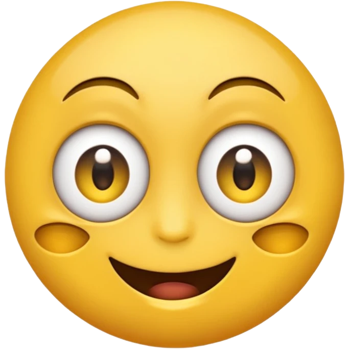 A crazy-eyed emoji face with one eye looking up and one eye looking down  emoji