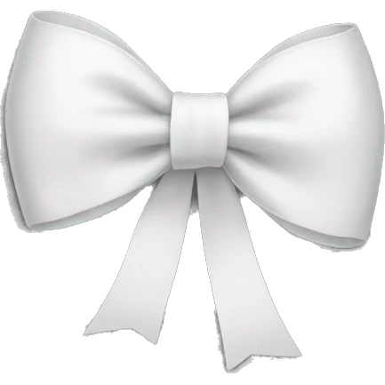 white bow  emoji