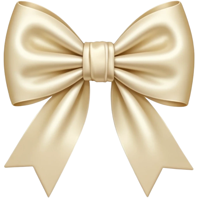 Cream bow emoji
