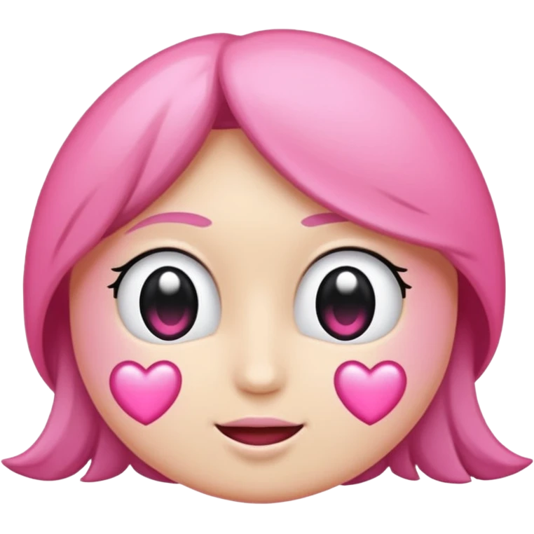 Coração metade rosa pink e metade branco emoji emoji
