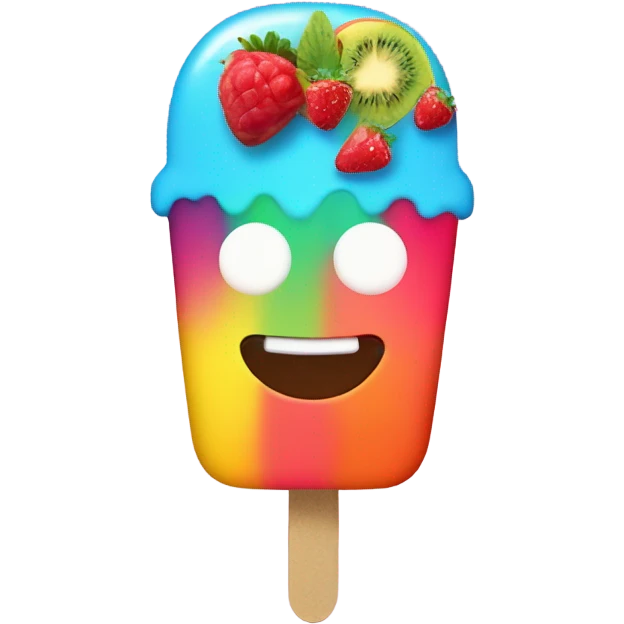 Person as fruity popsicle emoji