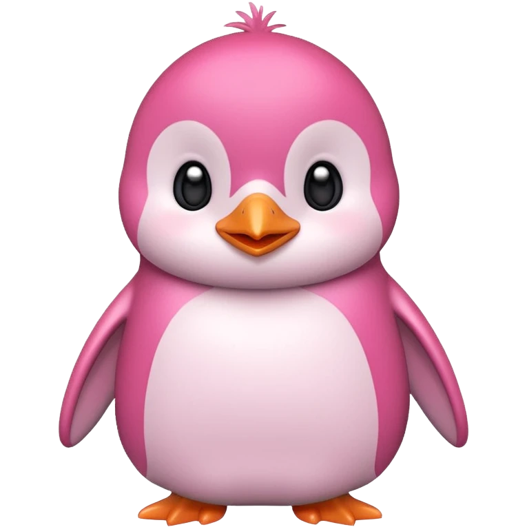 Really cute small pink penguin emoji