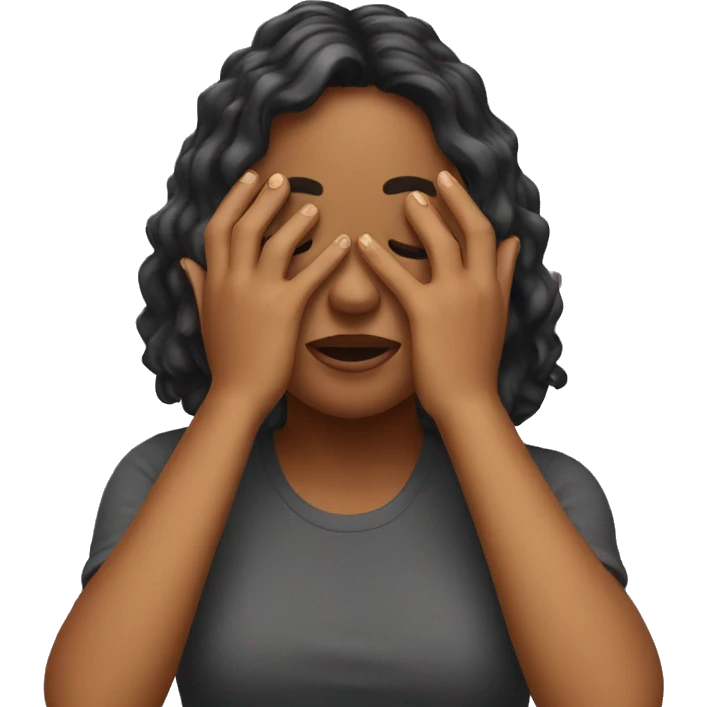 girl with hands over eyes emoji