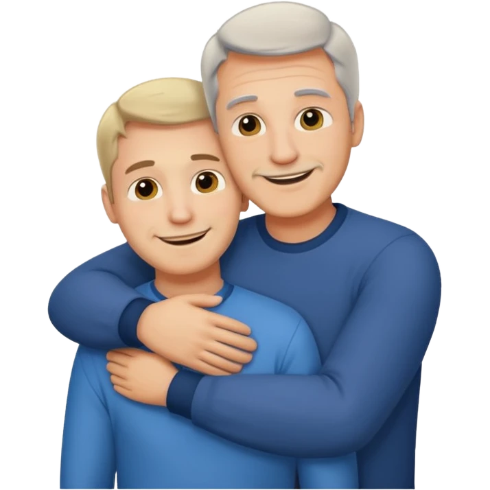 father-in-law and son-in-law hugging emoji