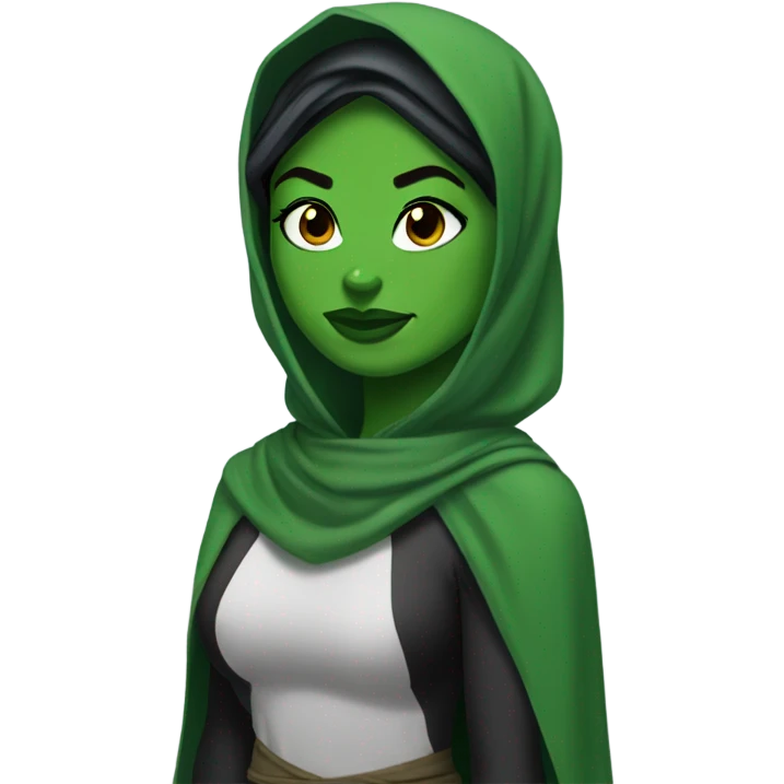 She hulk On Hizab emoji