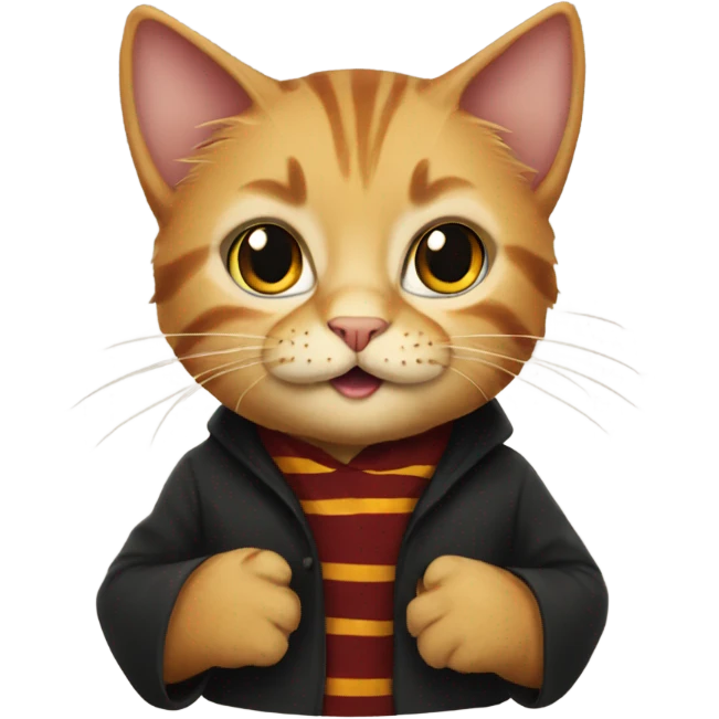 Cat Wearing Harry Potter closes  emoji