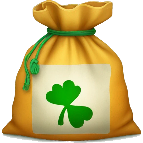 bag of money with Irish flag emoji