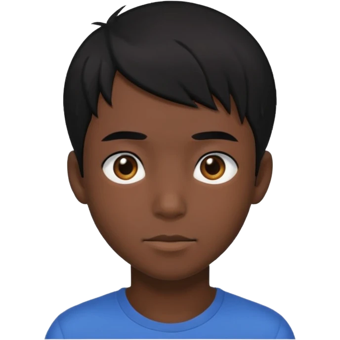 Anime black boy head emoji