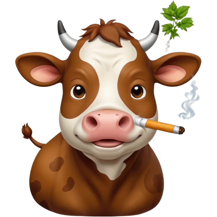 cow smoke weed emoji