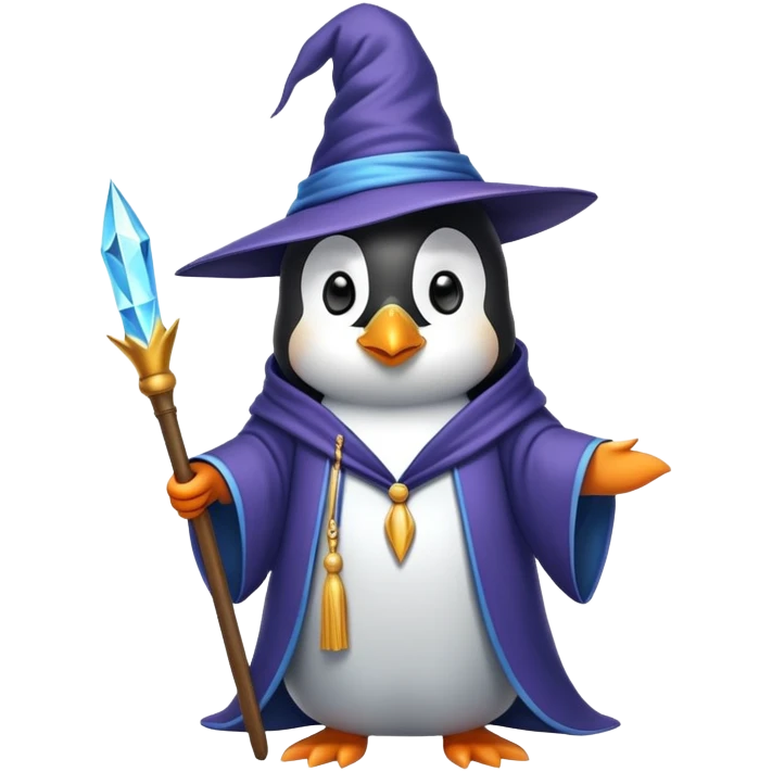 Penguin Wizard emoji