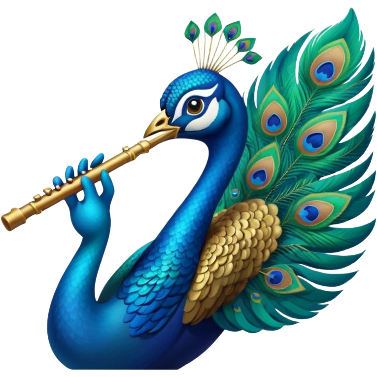 Peacock flute emoji