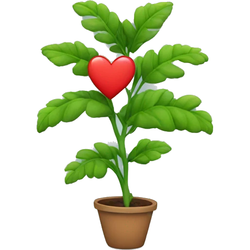 plant around a heart  emoji