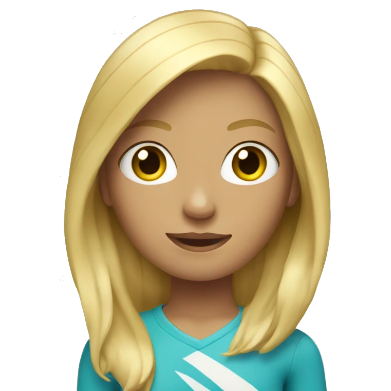 Surfing girl with blonde hair emoji