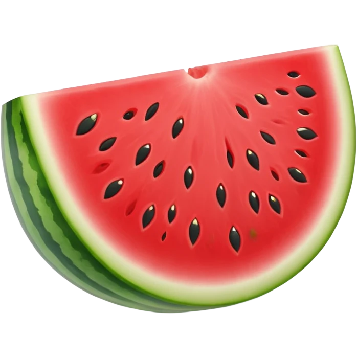 sliced watermelon emoji, showing red inside and green rind emoji