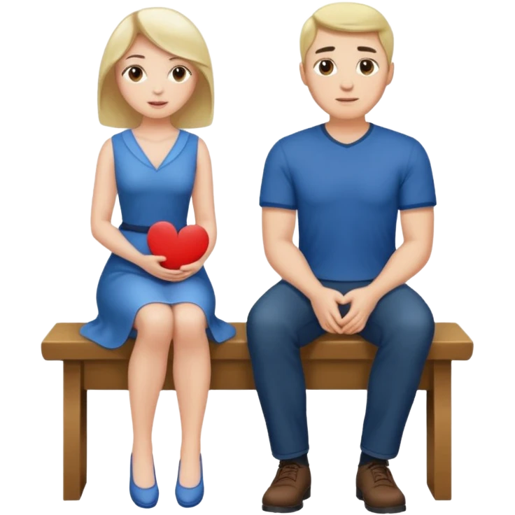 make her with no clothing full body sitting on her knee. And the guy must stand with her.  emoji