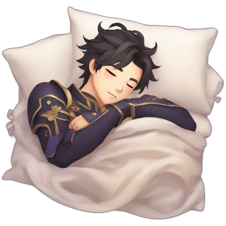 Genshin Impact Xiao sleeps emoji