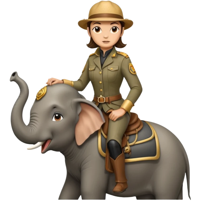 lady Rider on elephant emoji