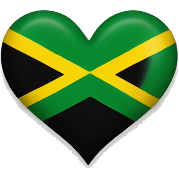 Jamaican flag in heart shape  emoji