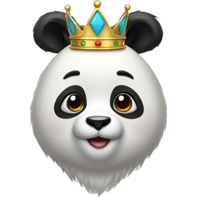 Panda with crown emoji