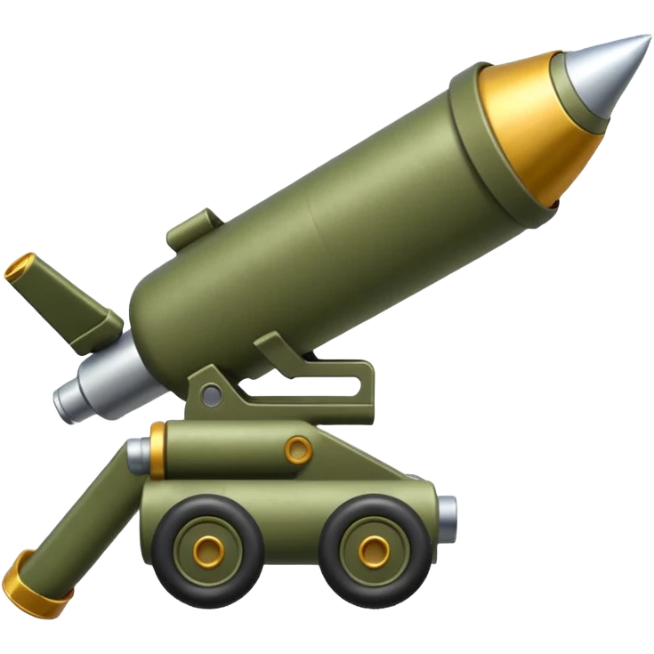 olive-colored shoulder-mounted rocket launcher emoji