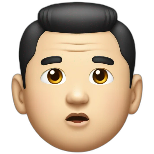 Kim jong un with a monkey on his head emoji