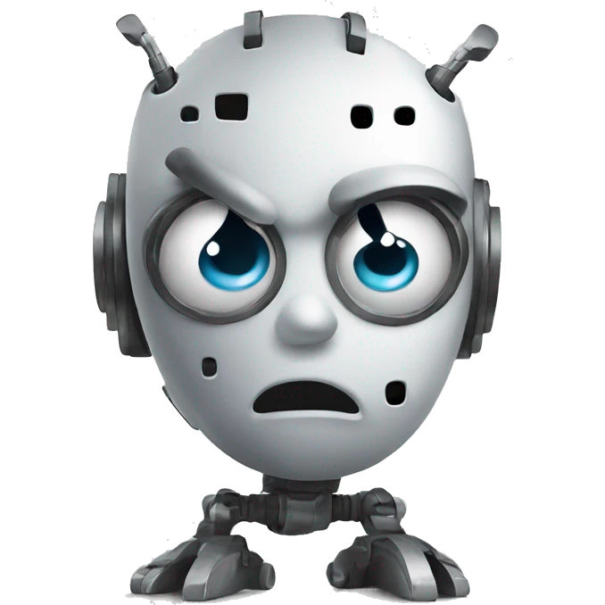 Confused bot puzzled and making errors emoji