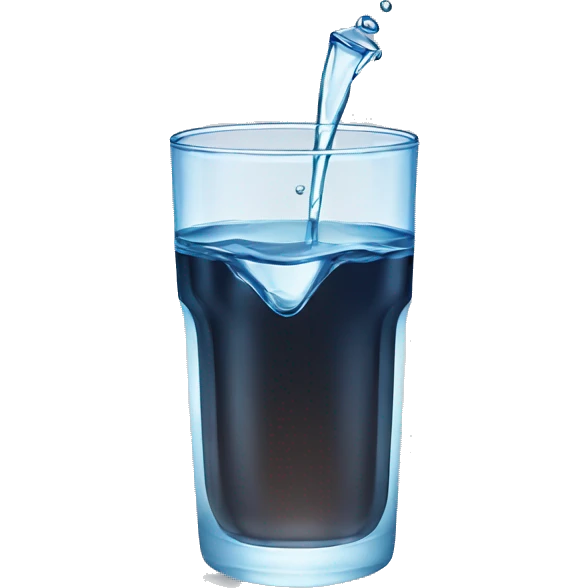 Glass of water spilling  emoji
