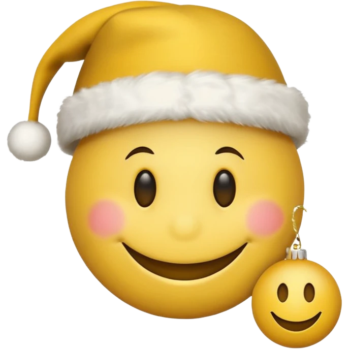smiley face in a New Year's hat emoji