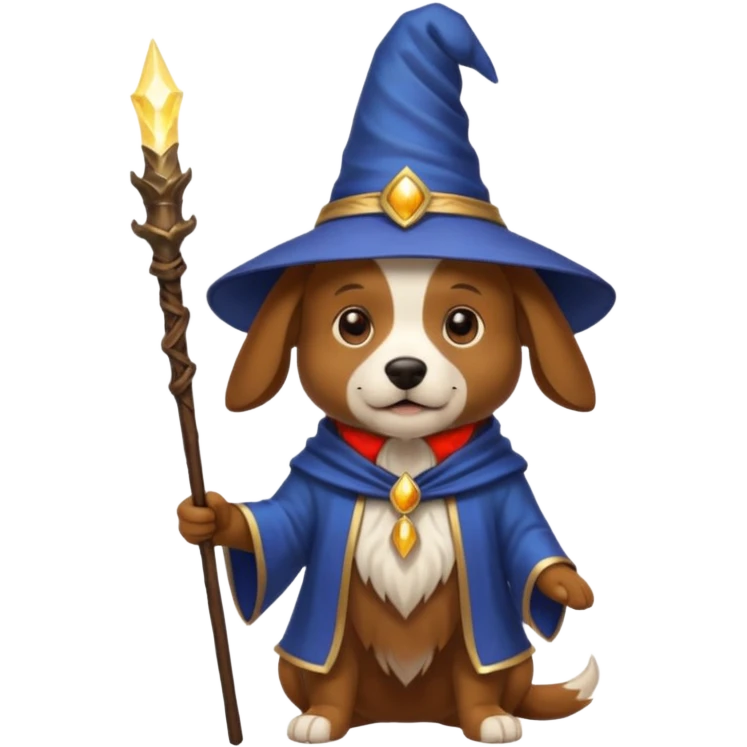 Dog wizard emoji