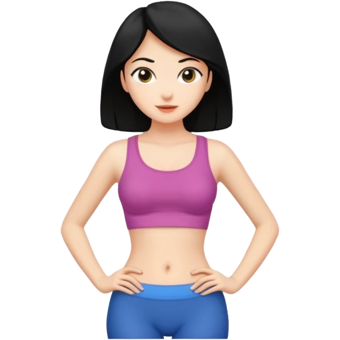 Siyah sacli ince belli fir gobegi acik kadin emoji