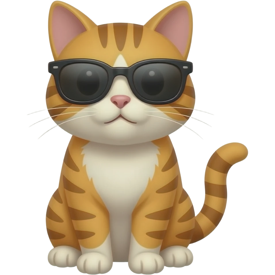 Cat wearing sunglasses emoji