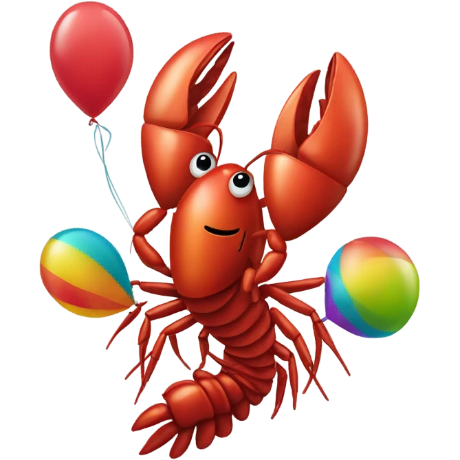 Crawfish with a balloon  emoji