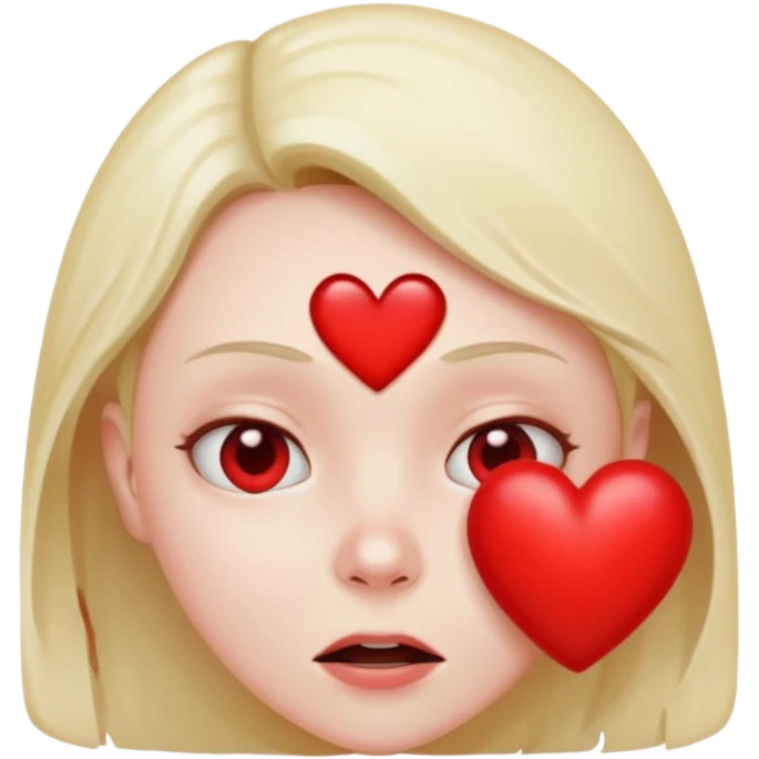 red heart in fear emoji