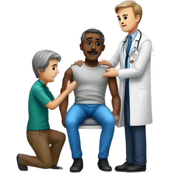 the doctor vaccinates the man emoji