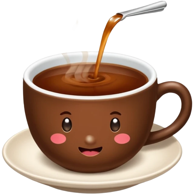 secawan tea o panas tanpa muka emoji