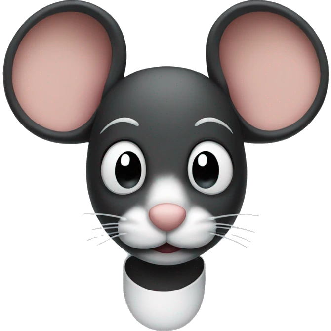  mouse wearing black fake mustache  emoji