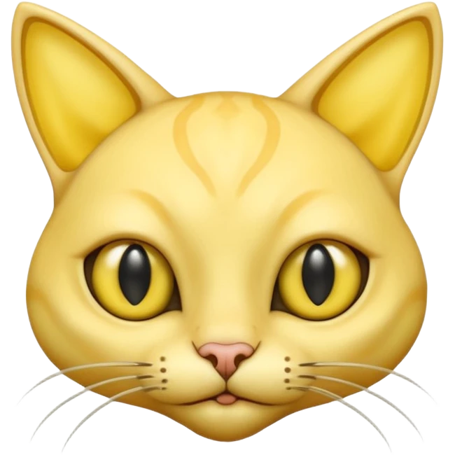 very yellow alien cat face emoji