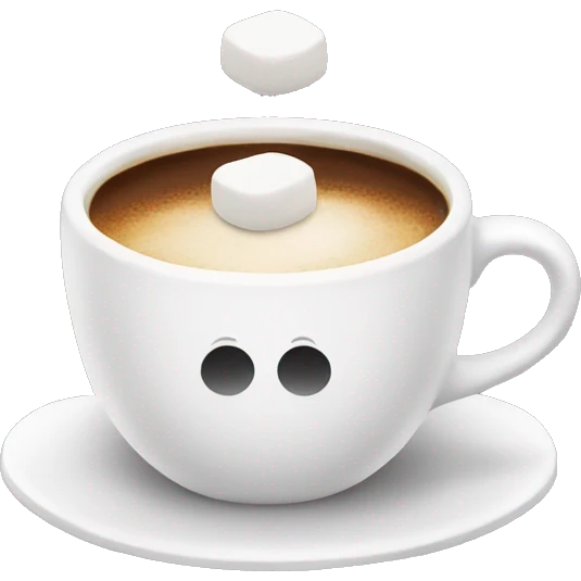cup of coffee with marshmallows  emoji