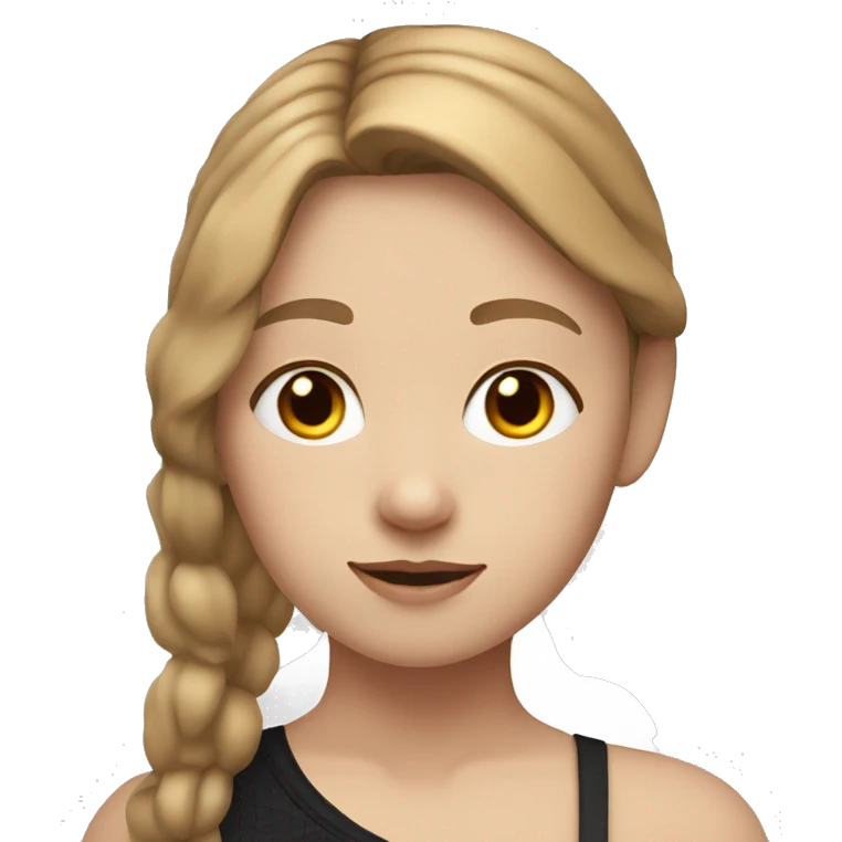 girl with light brown hair with a white and black rabbit on her shoulder emoji