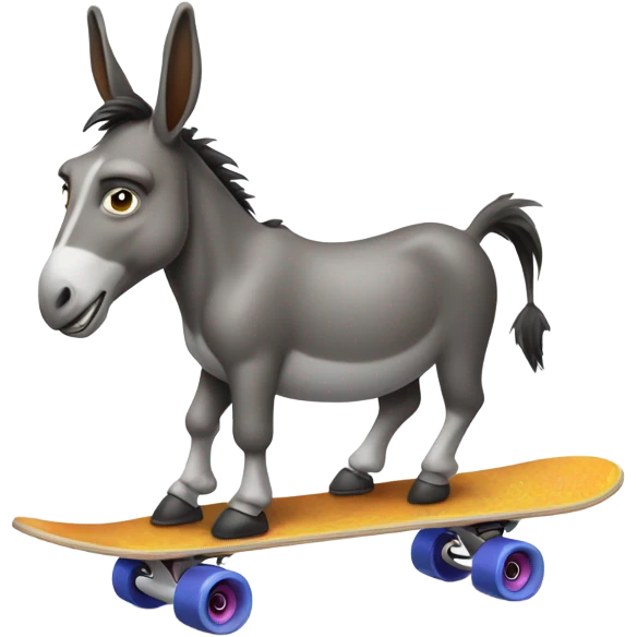 donkey on a skateboard  emoji